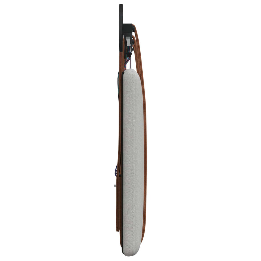 Hangend hoofdbord Met LED-verlichting Wolkengrijs Antiek PU