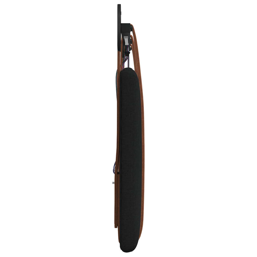 Hangend hoofdbord Met LED-verlichting Zwart Antiek PU