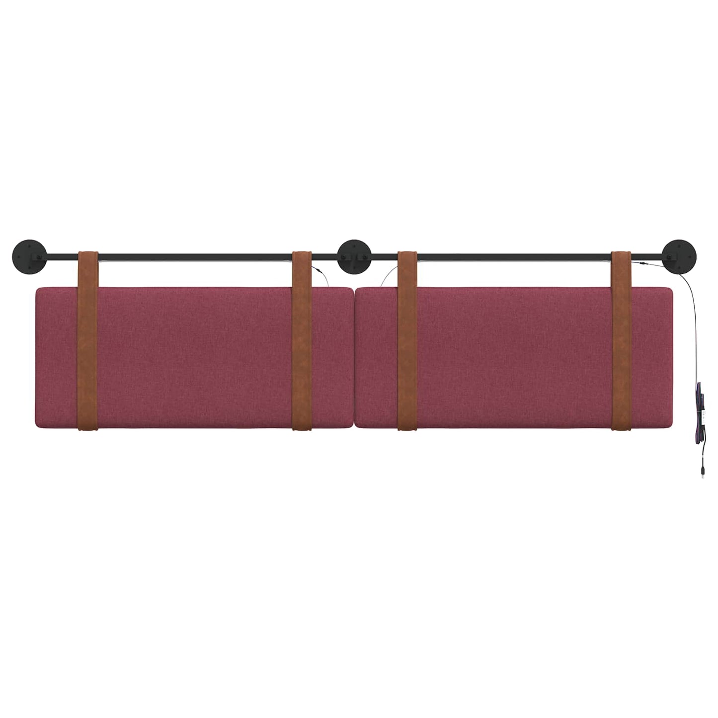 Hangend hoofdbord Met LED-verlichting Wijnrood Antiek PU