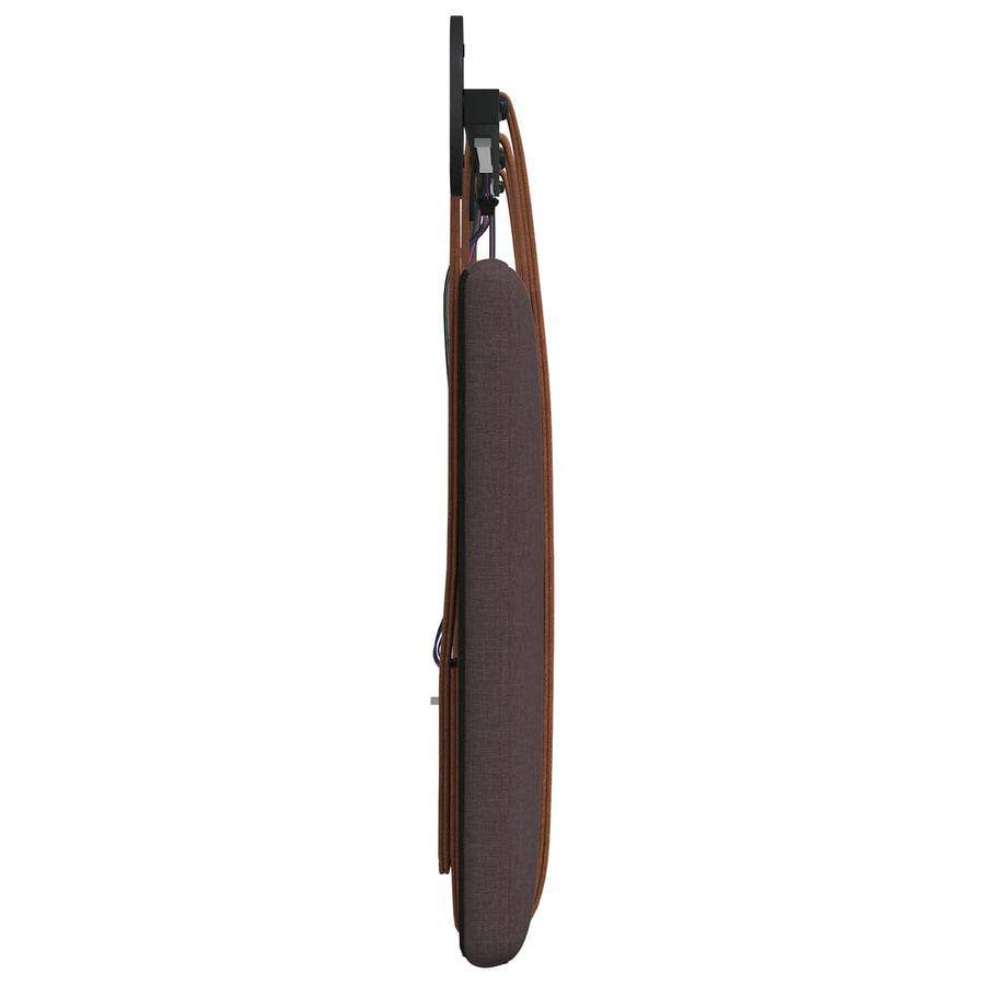 Hangend hoofdbord Met LED-verlichting Donkerbruin Antiek PU