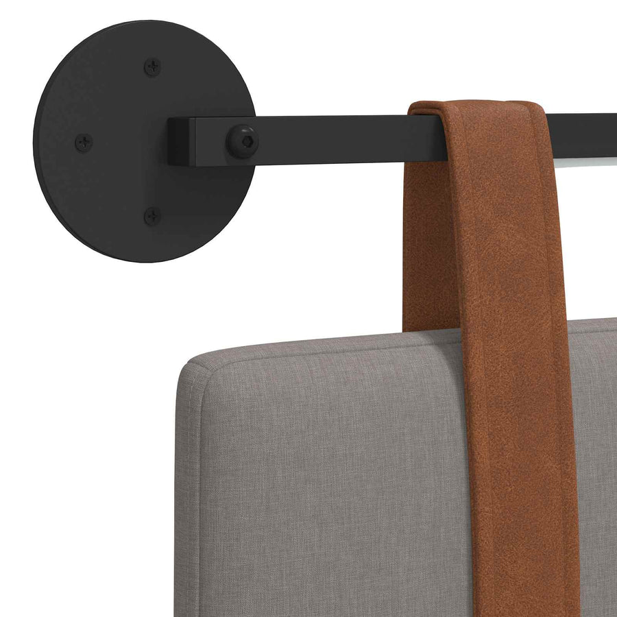 Hangend hoofdbord Met LED-verlichting Taupe Antiek PU