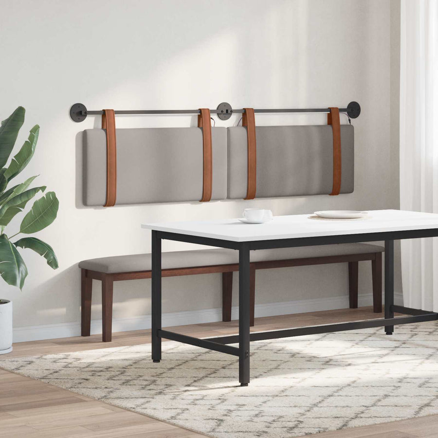 Hangend hoofdbord Met LED-verlichting Taupe Antiek PU