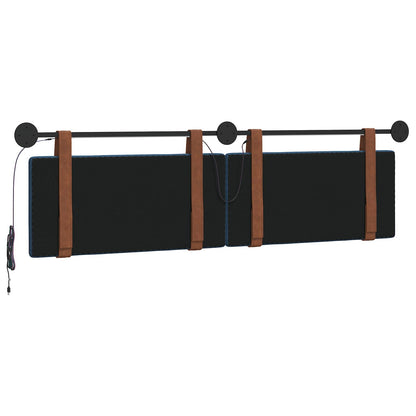 Hangend hoofdbord Met LED-verlichting Blauw Antiek PU