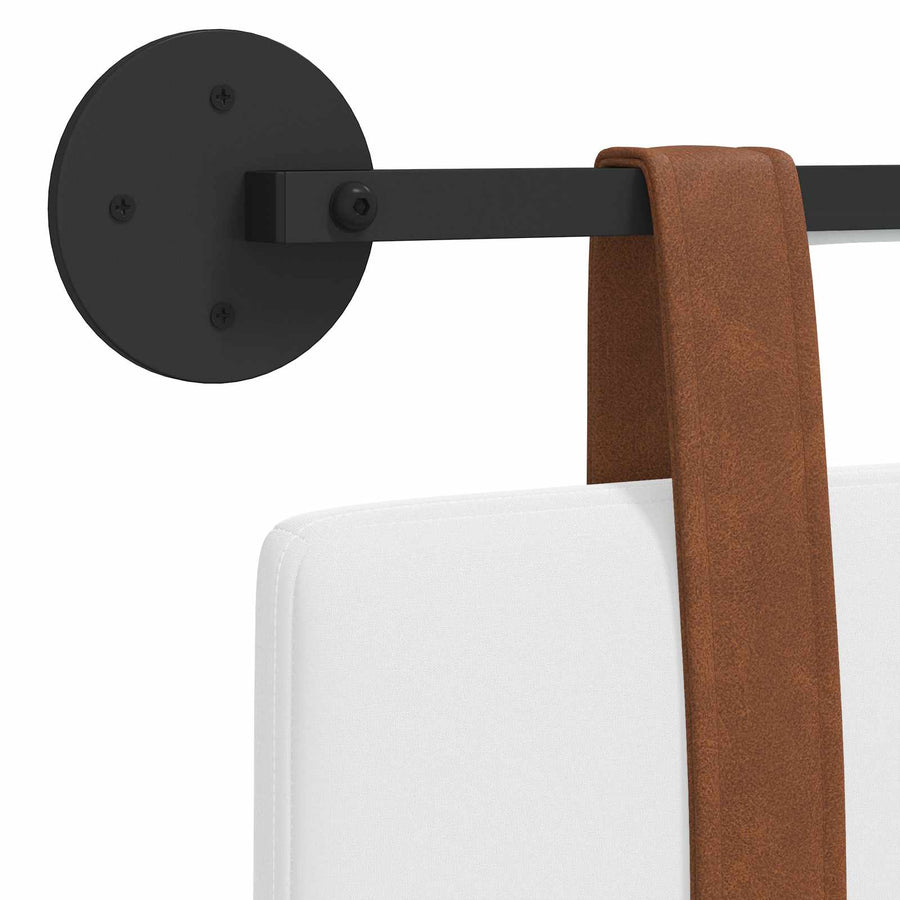 Hangend hoofdbord Met LED-verlichting Wit Antiek PU