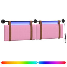 Hangend hoofdbord Met LED-verlichting Roze Antiek PU