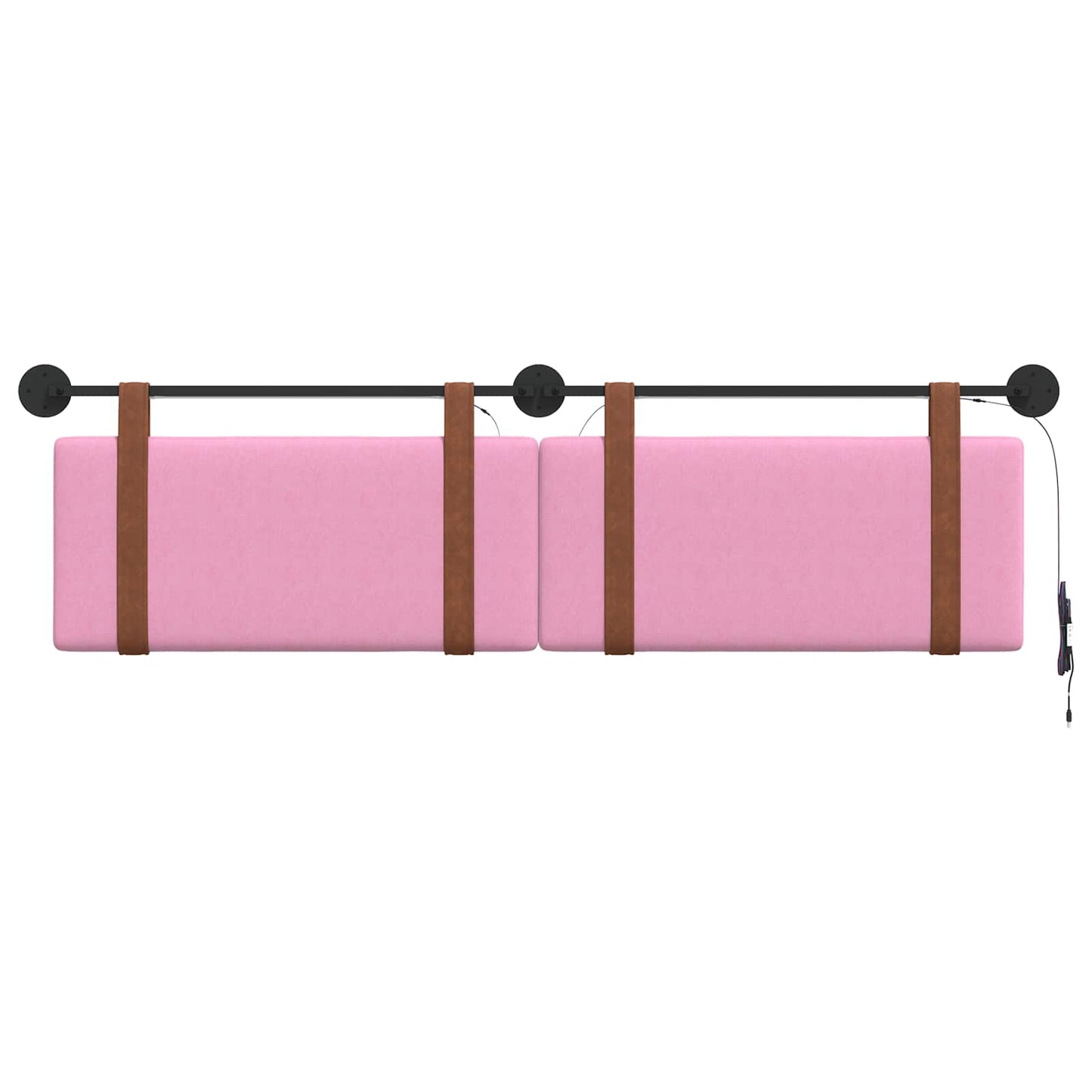Hangend hoofdbord Met LED-verlichting Roze Antiek PU