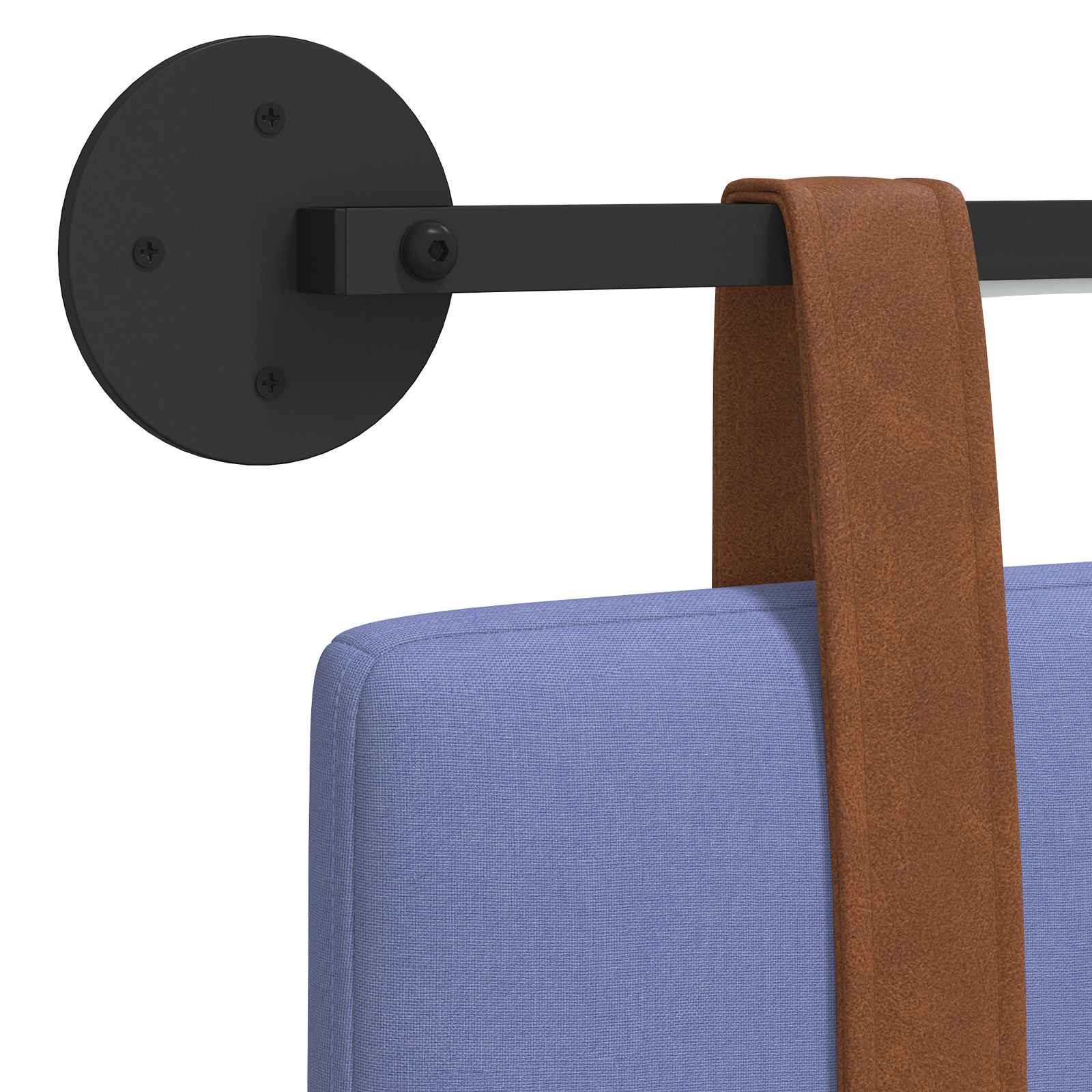 Hangend hoofdbord Met LED-verlichting Jeans Blauw Antiek PU