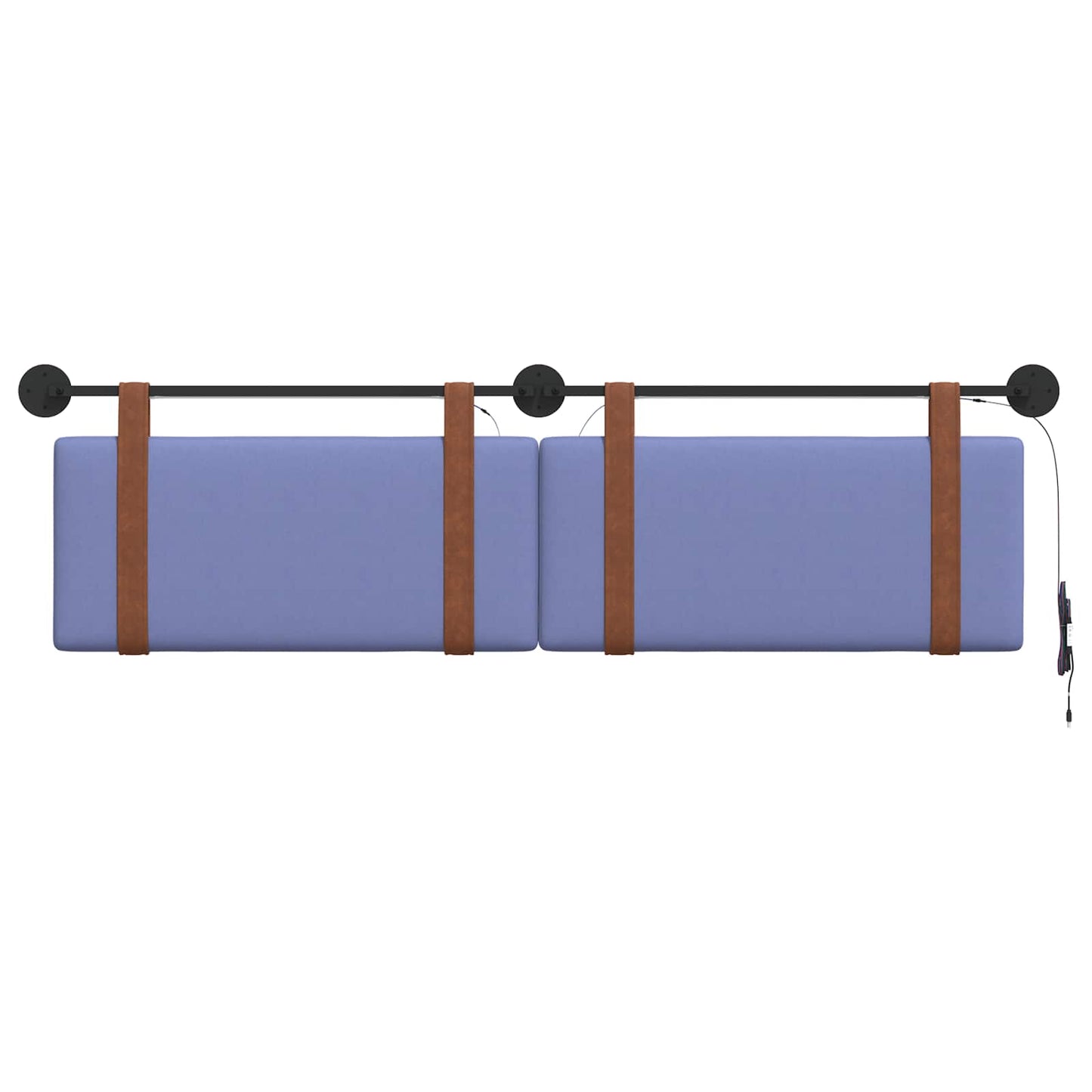 Hangend hoofdbord Met LED-verlichting Jeans Blauw Antiek PU