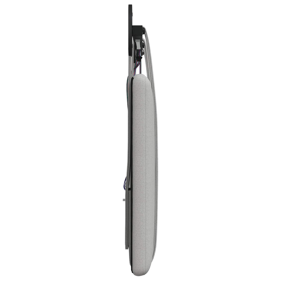 Hangend hoofdbord Met LED-verlichting Wolkengrijs Stof