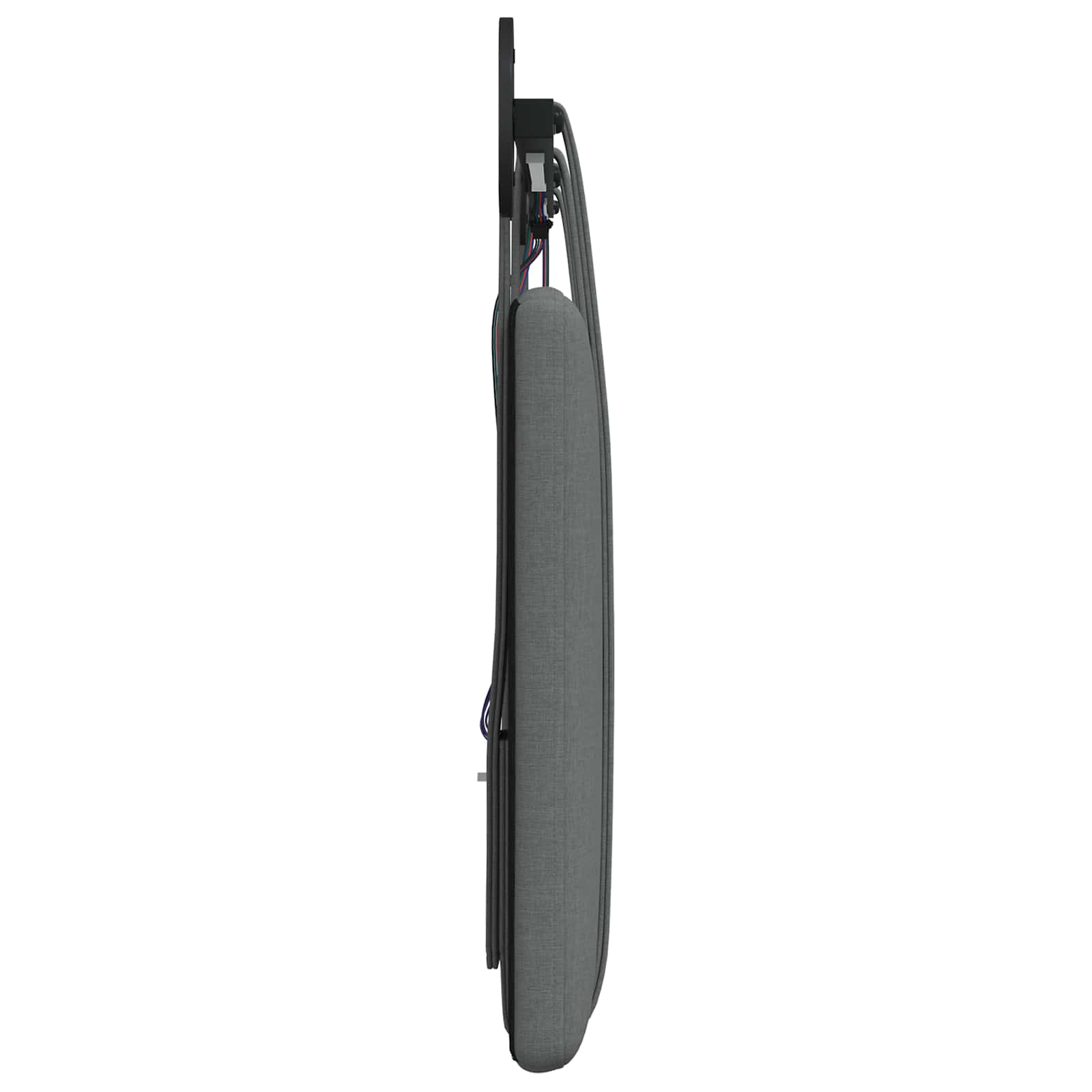 Hangend hoofdbord Met LED-verlichting Donkergrijs Stof