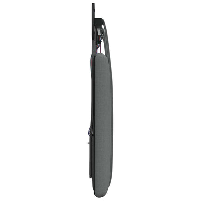 Hangend hoofdbord Met LED-verlichting Donkergrijs Stof