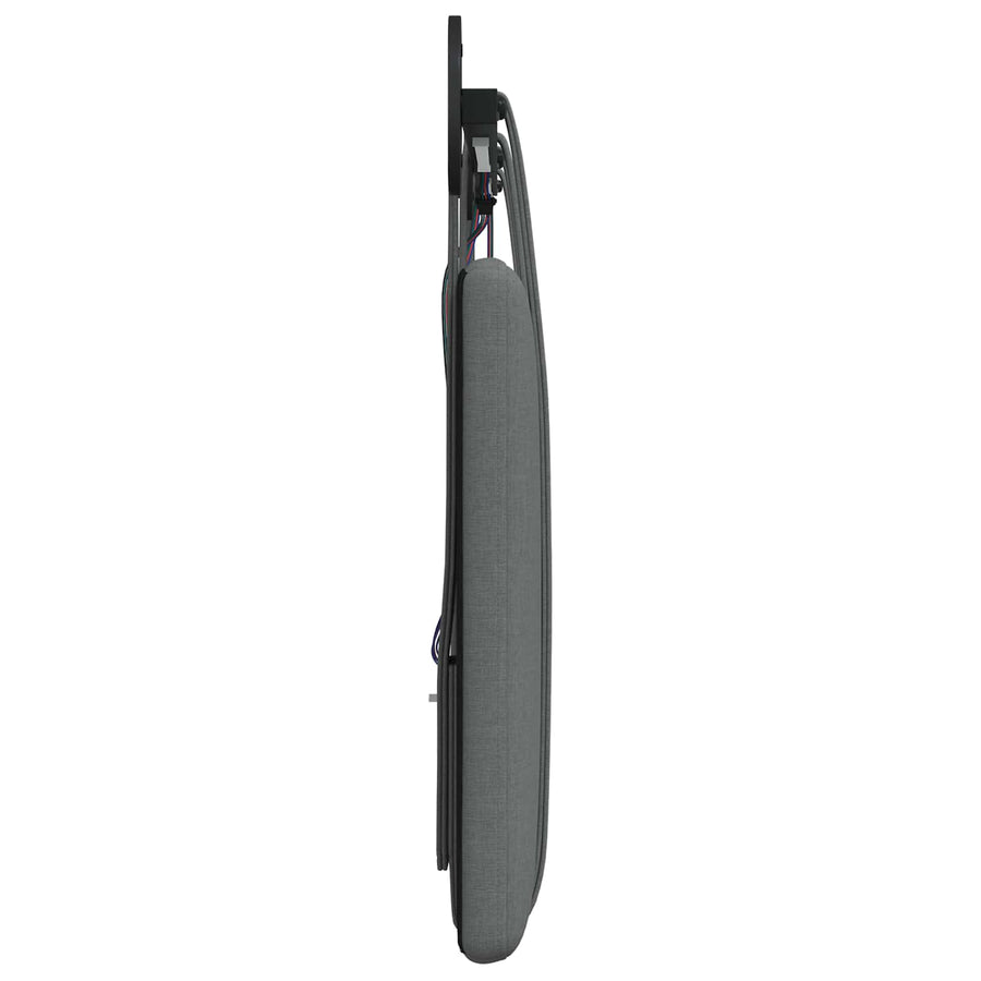Hangend hoofdbord Met LED-verlichting Donkergrijs Stof