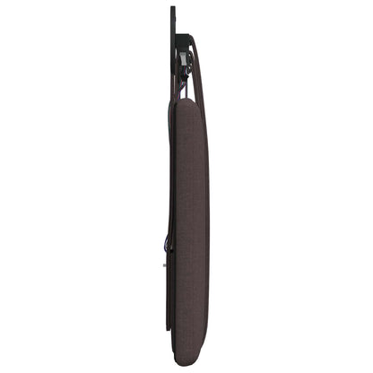 Hangend hoofdbord Met LED-verlichting Donkerbruin Stof