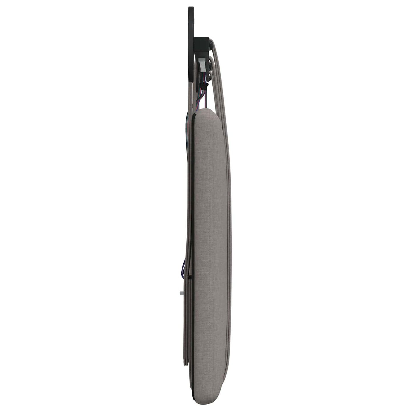 Hangend hoofdbord Met LED-verlichting Taupe Stof