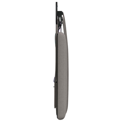 Hangend hoofdbord Met LED-verlichting Taupe Stof
