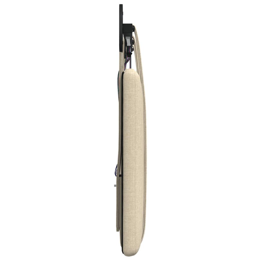 Hangend hoofdbord Met LED-verlichting Crèmekleurig Stof