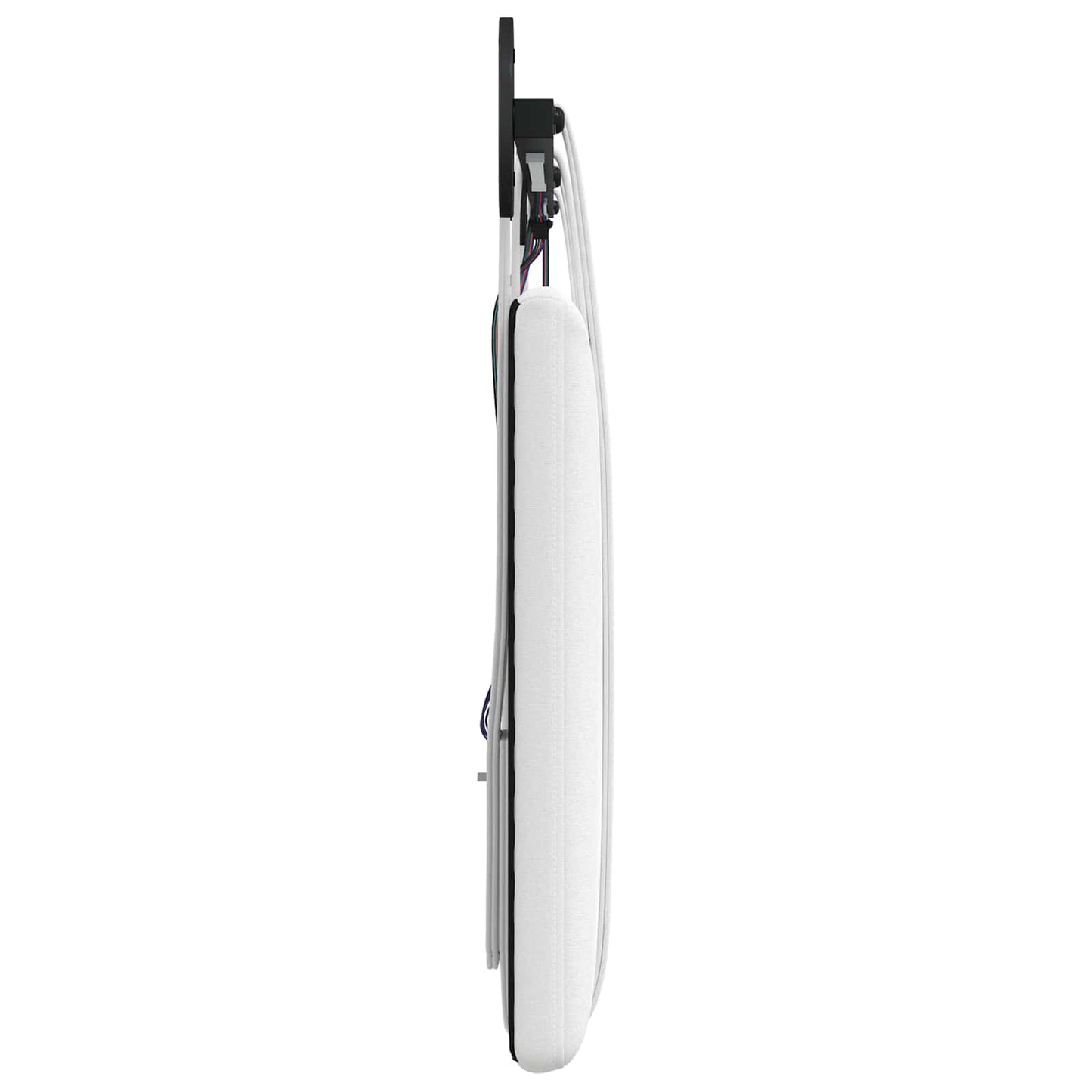 Hangend hoofdbord Met LED-verlichting Wit Stof