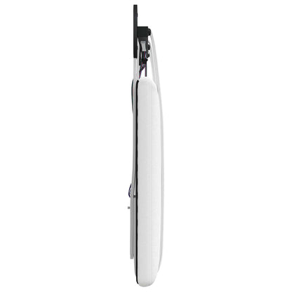 Hangend hoofdbord Met LED-verlichting Wit Stof