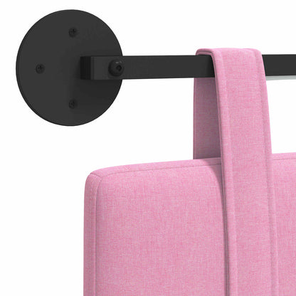 Hangend hoofdbord Met LED-verlichting Roze Stof