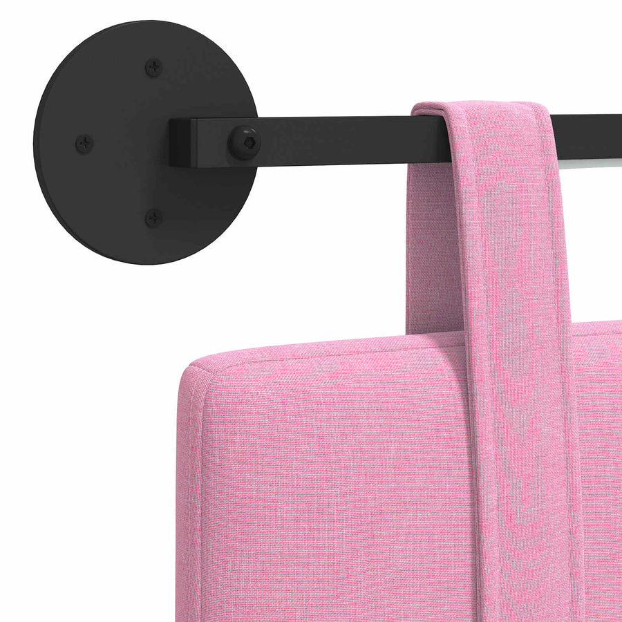 Hangend hoofdbord Met LED-verlichting Roze Stof