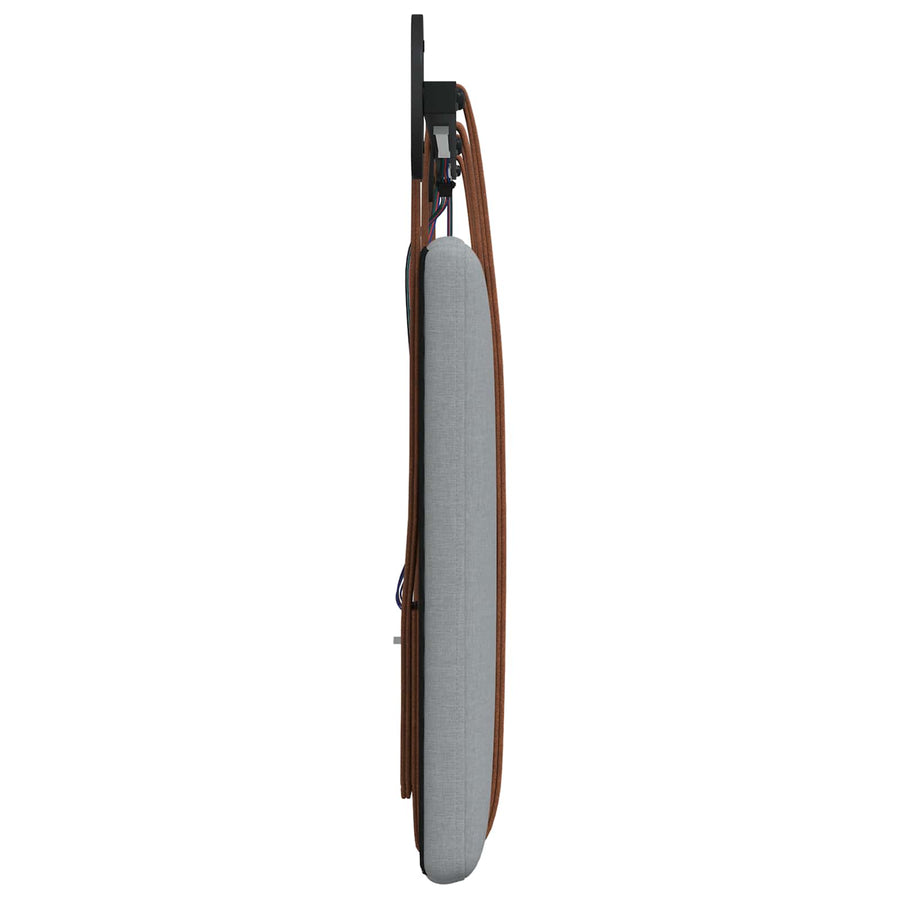 Hangend hoofdbord Met LED-verlichting Lichtgrijs Antiek PU