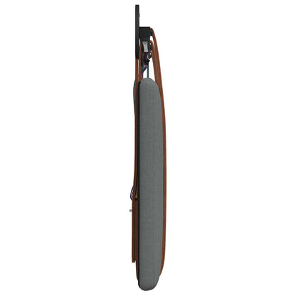 Hangend hoofdbord Met LED-verlichting Donkergrijs Antiek PU