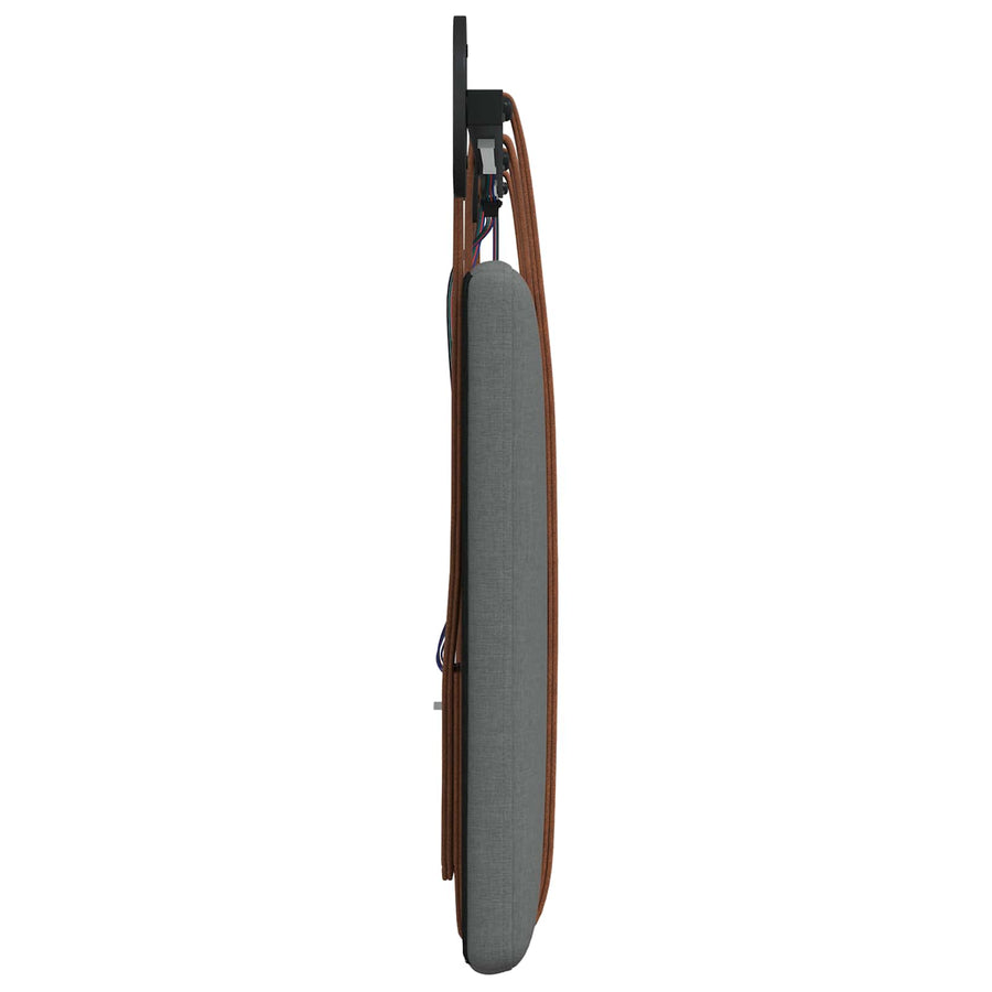 Hangend hoofdbord Met LED-verlichting Donkergrijs Antiek PU