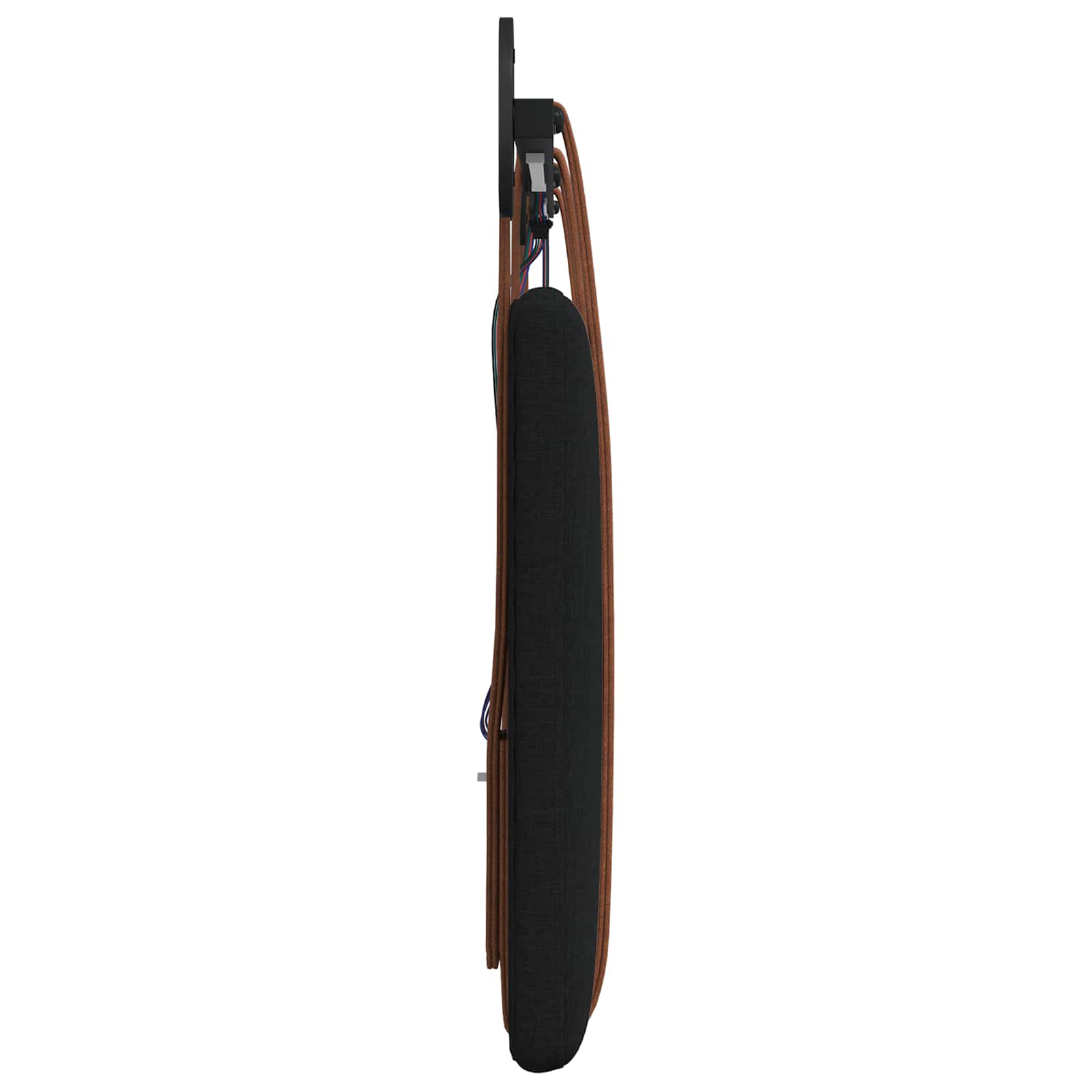 Hangend hoofdbord Met LED-verlichting Zwart Antiek PU