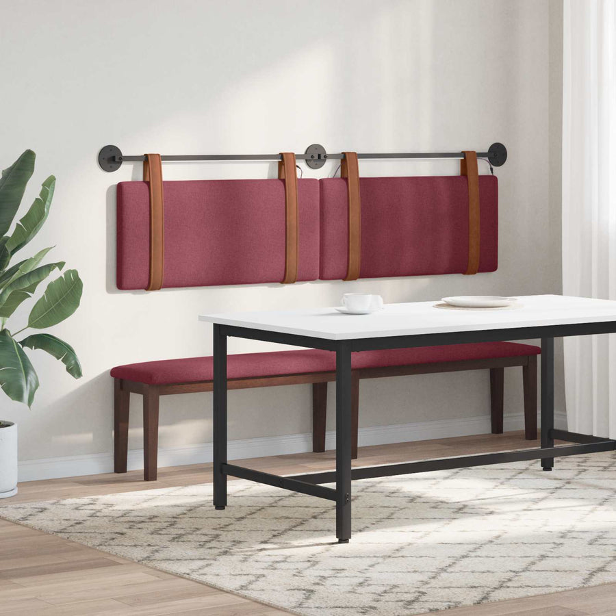 Hangend hoofdbord Met LED-verlichting Wijnrood Antiek PU