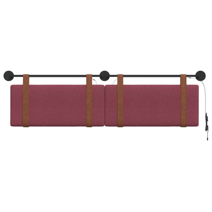 Hangend hoofdbord Met LED-verlichting Wijnrood Antiek PU
