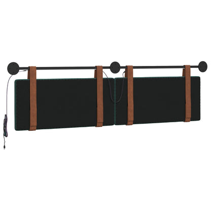 Hangend hoofdbord Met LED-verlichting Donkergroen Antiek PU