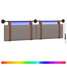 Hangend hoofdbord Met LED-verlichting Taupe Antiek PU
