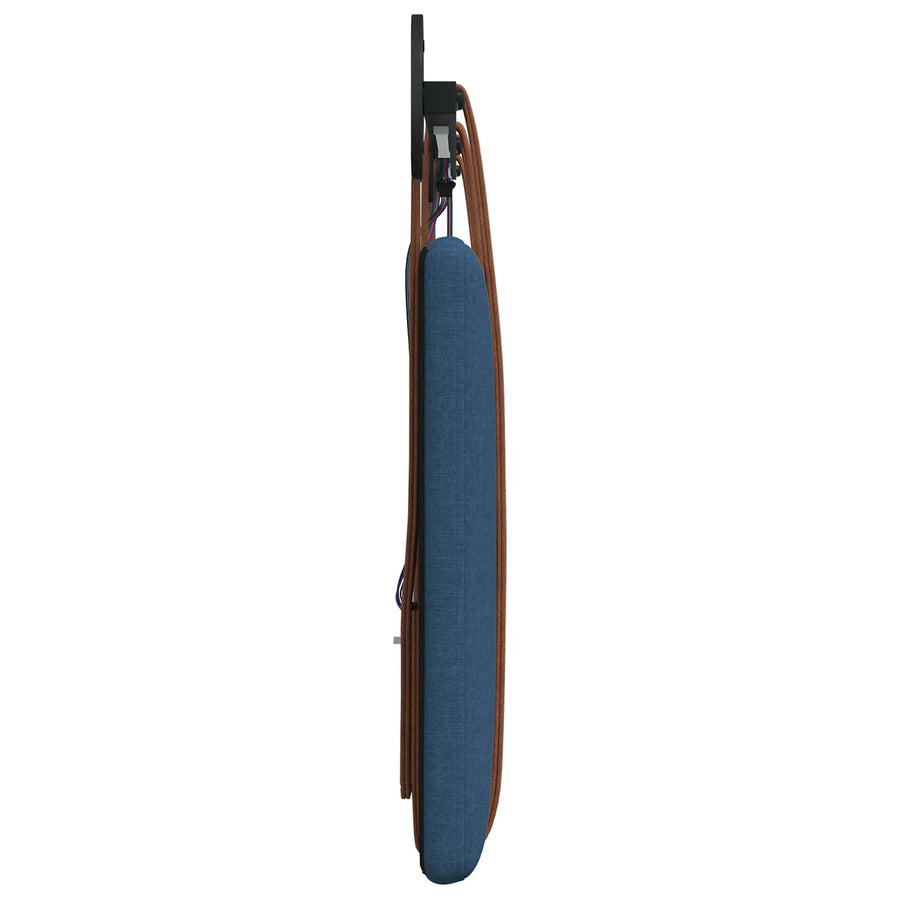 Hangend hoofdbord Met LED-verlichting Blauw Antiek PU