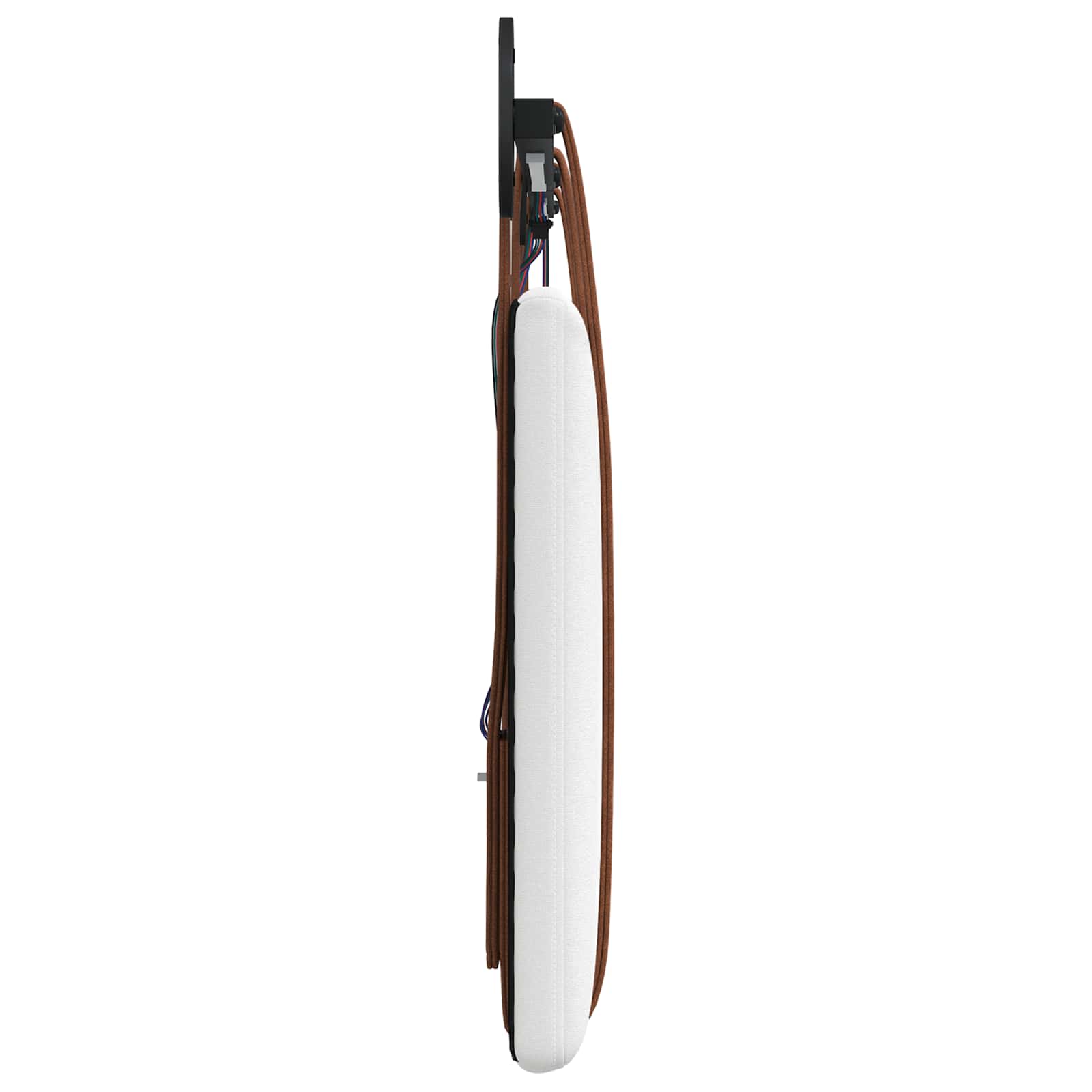Hangend hoofdbord Met LED-verlichting Wit Antiek PU