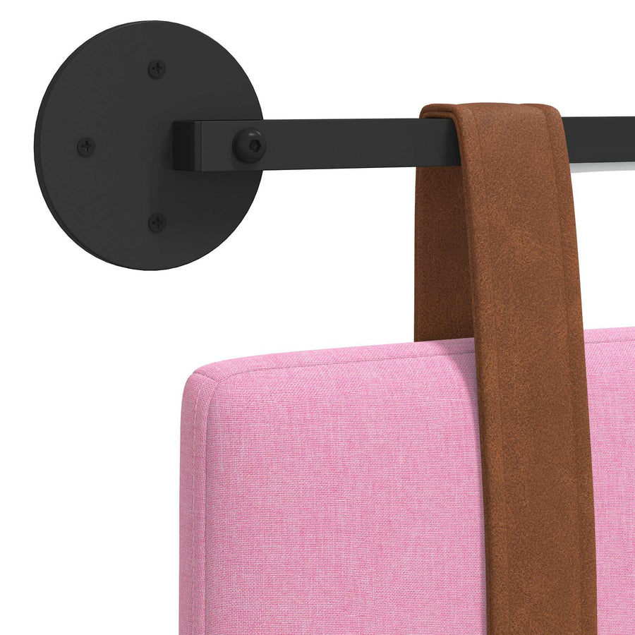 Hangend hoofdbord Met LED-verlichting Roze Antiek PU