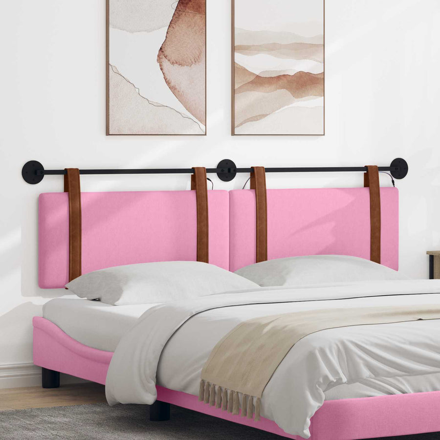 Hangend hoofdbord Met LED-verlichting Roze Antiek PU