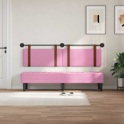 Hangend hoofdbord Met LED-verlichting Roze Antiek PU