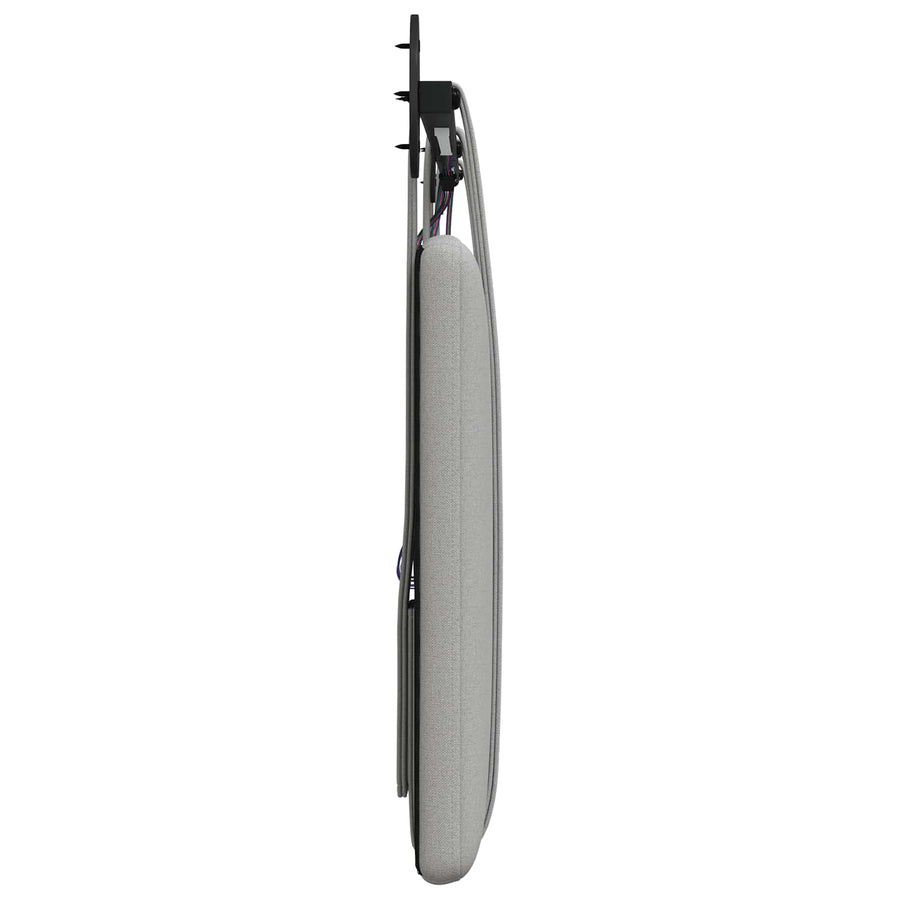 Hangend hoofdbord Met LED-verlichting Wolkengrijs Stof