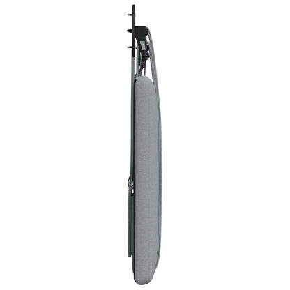 Hangend hoofdbord Met LED-verlichting Lichtgrijs Stof