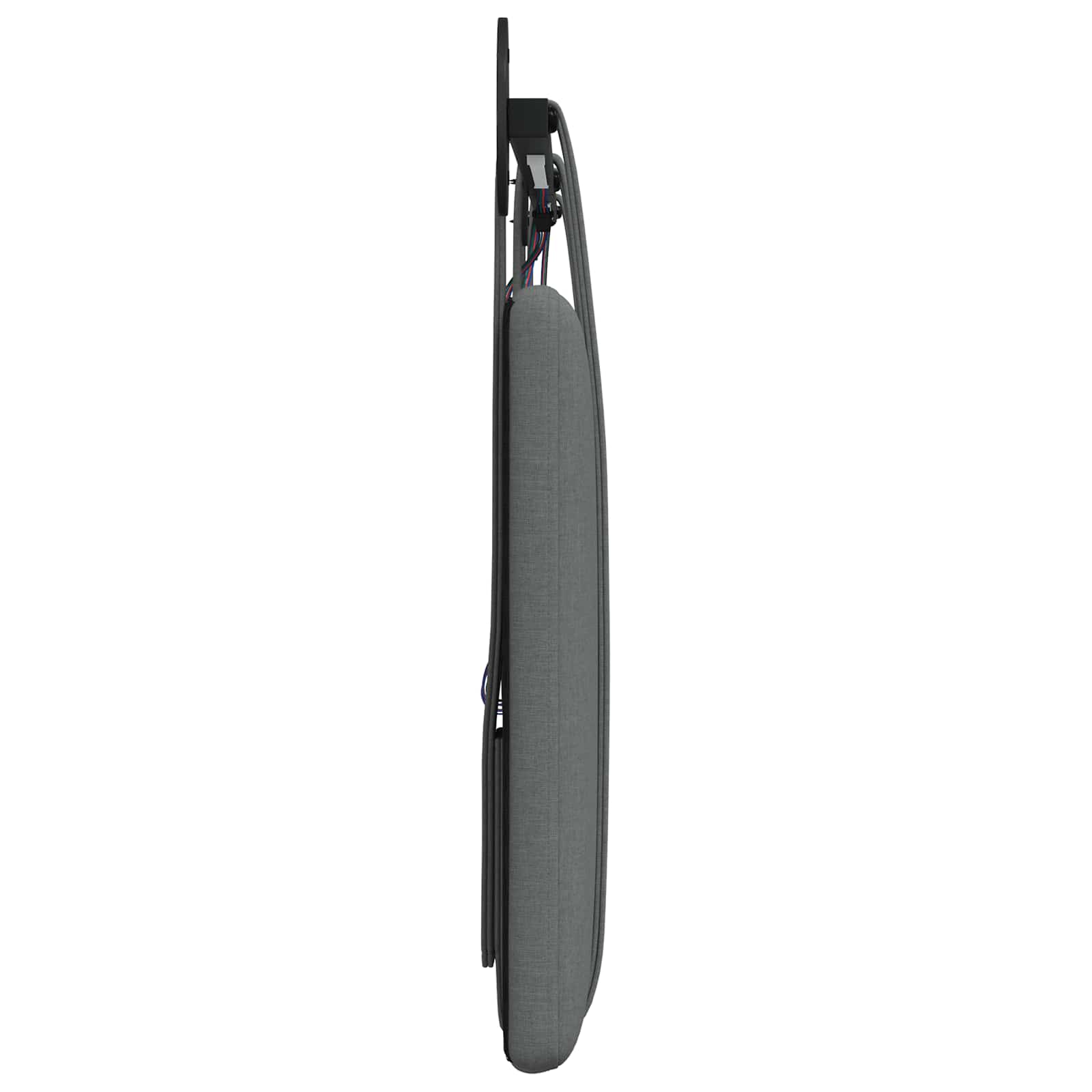 Hangend hoofdbord Met LED-verlichting Donkergrijs Stof
