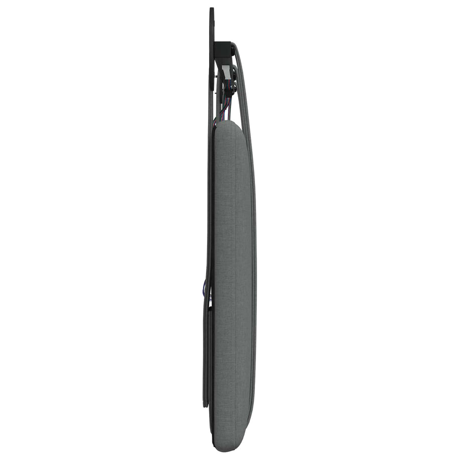 Hangend hoofdbord Met LED-verlichting Donkergrijs Stof