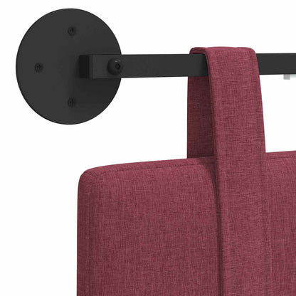 Hangend hoofdbord Met LED-verlichting Wijnrood Stof