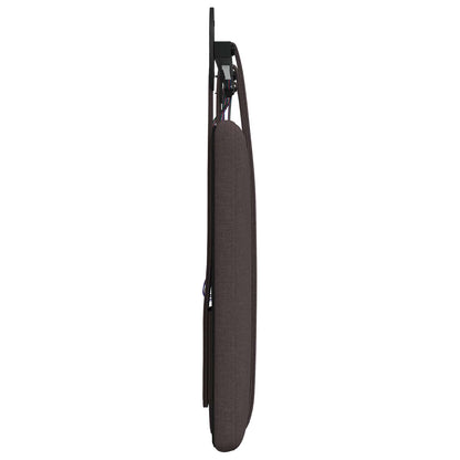 Hangend hoofdbord Met LED-verlichting Donkerbruin Stof
