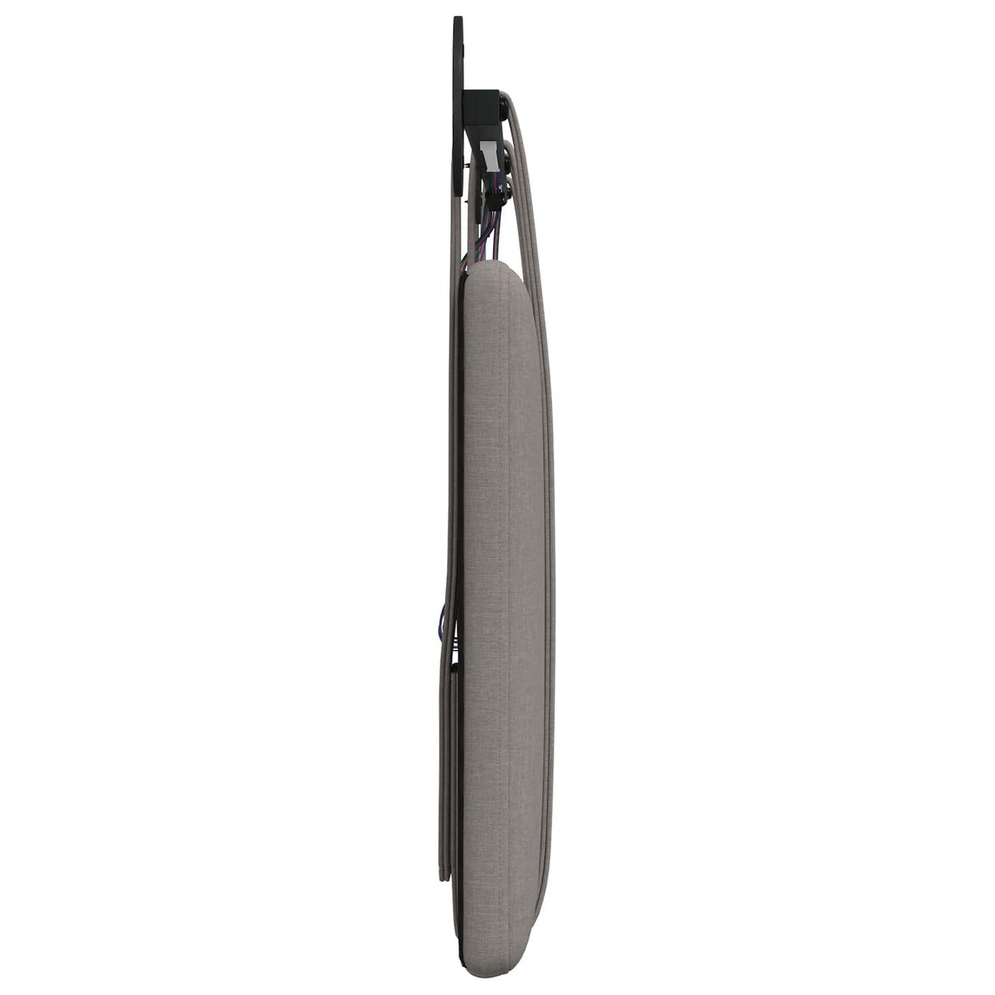 Hangend hoofdbord Met LED-verlichting Taupe Stof