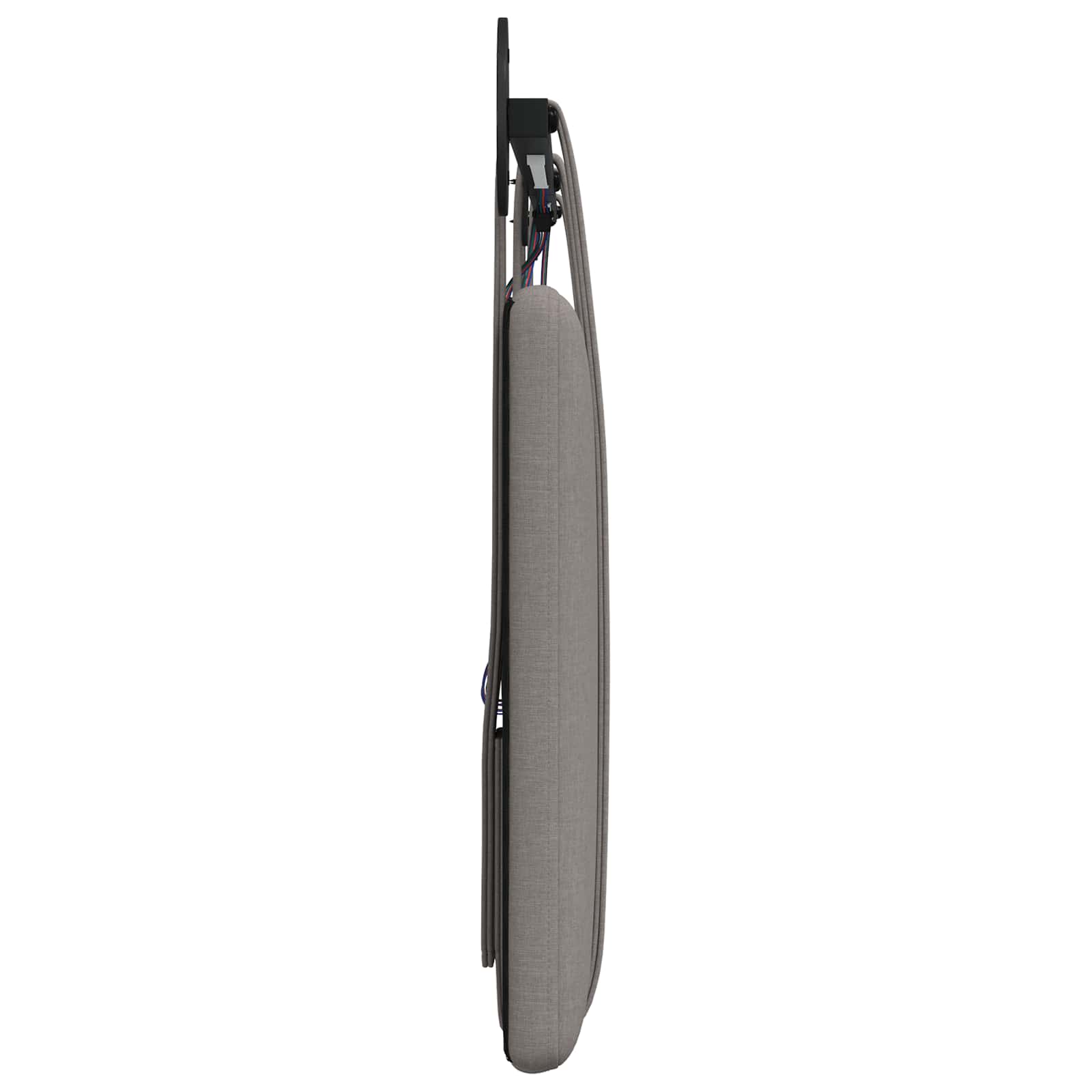 Hangend hoofdbord Met LED-verlichting Taupe Stof