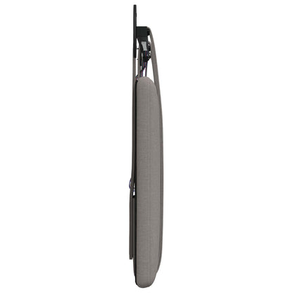 Hangend hoofdbord Met LED-verlichting Taupe Stof