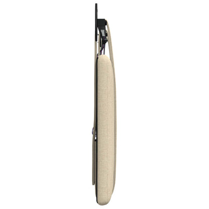 Hangend hoofdbord Met LED-verlichting Crèmekleurig Stof