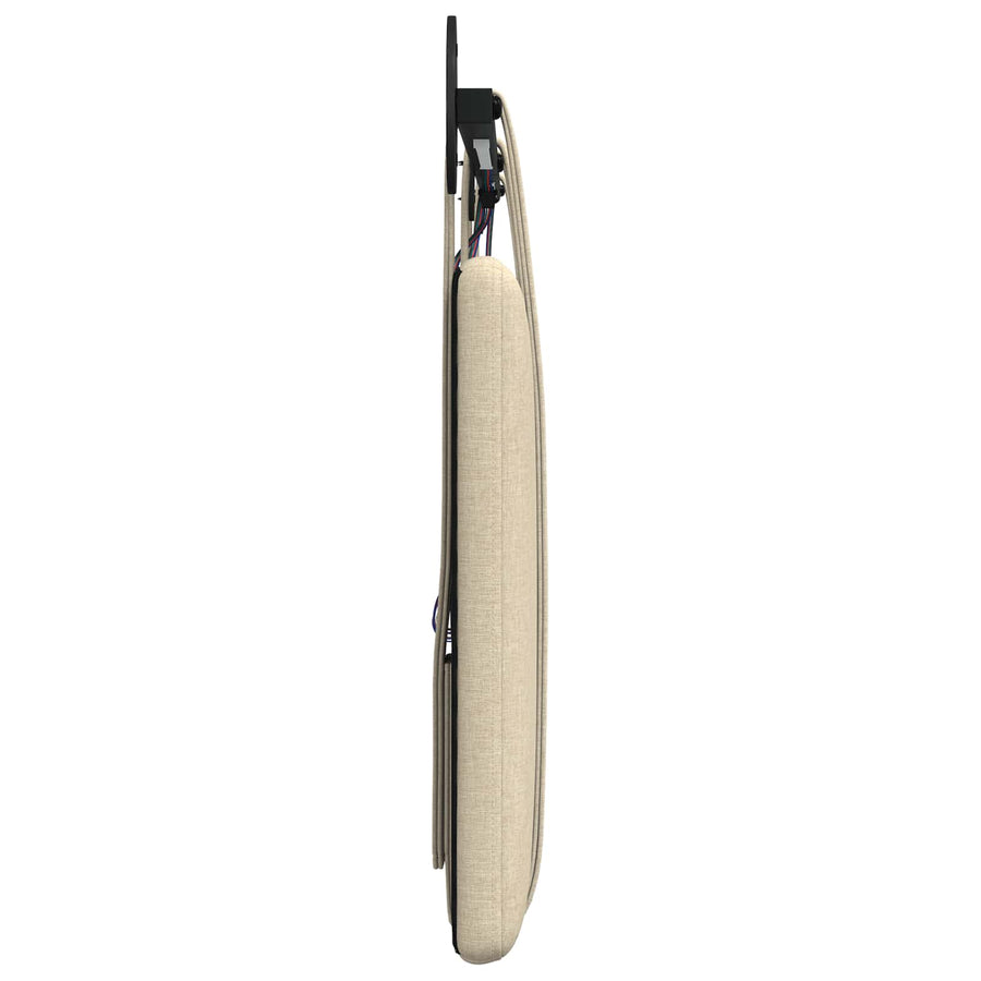 Hangend hoofdbord Met LED-verlichting Crèmekleurig Stof