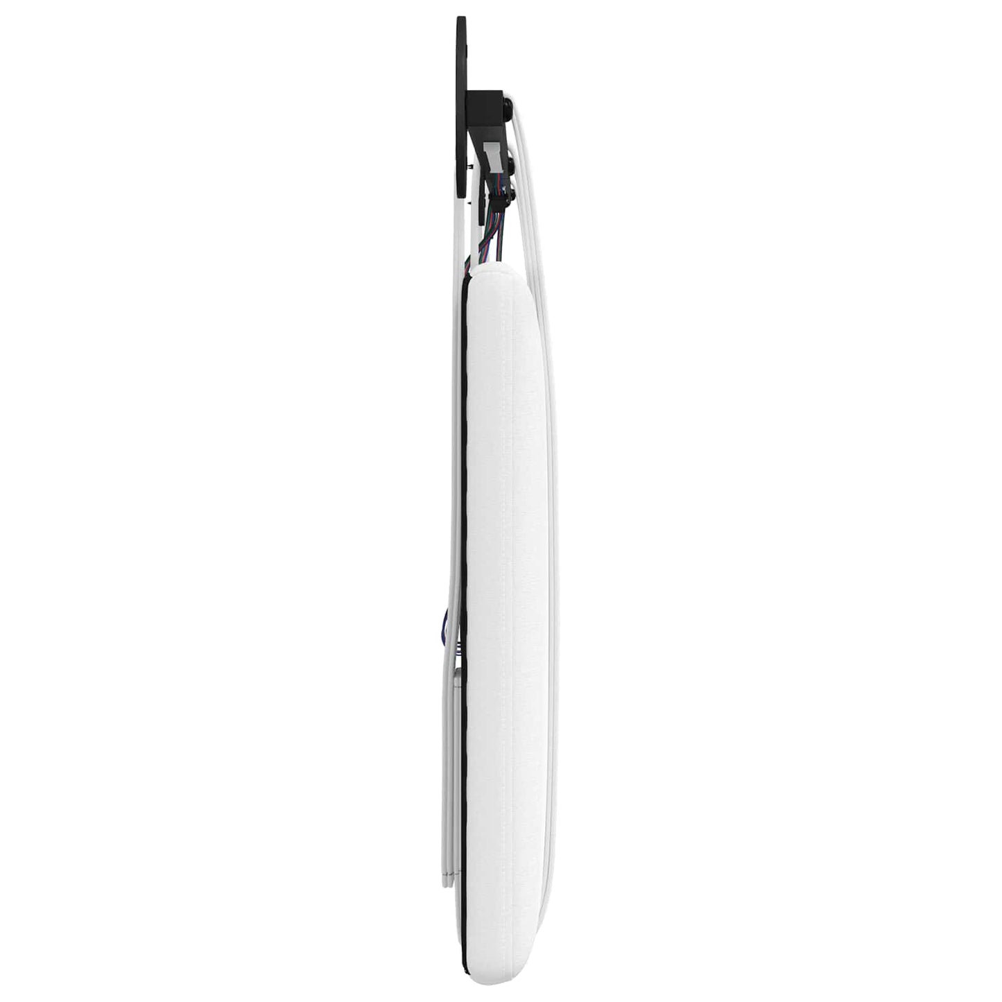 Hangend hoofdbord Met LED-verlichting Wit Stof