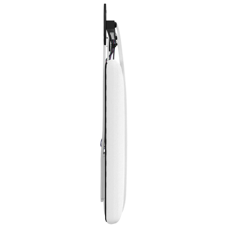 Hangend hoofdbord Met LED-verlichting Wit Stof